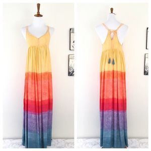 Anthropologie Carla Weeks Setting Sun Maxi Dress S
